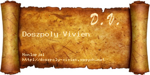 Doszpoly Vivien névjegykártya