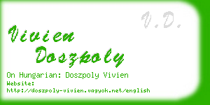 vivien doszpoly business card